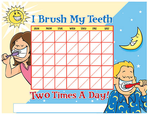 Color Brushing Chart for Children - Pediatric Dentist in Avon, CT